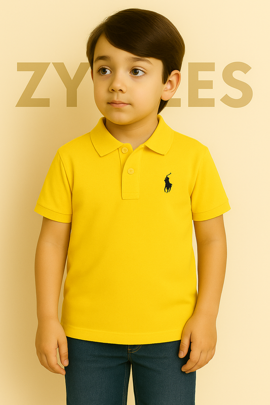 Yellow Polo Short-Sleeve T-Shirt – Classic Fit, | KIDS COLLECTION