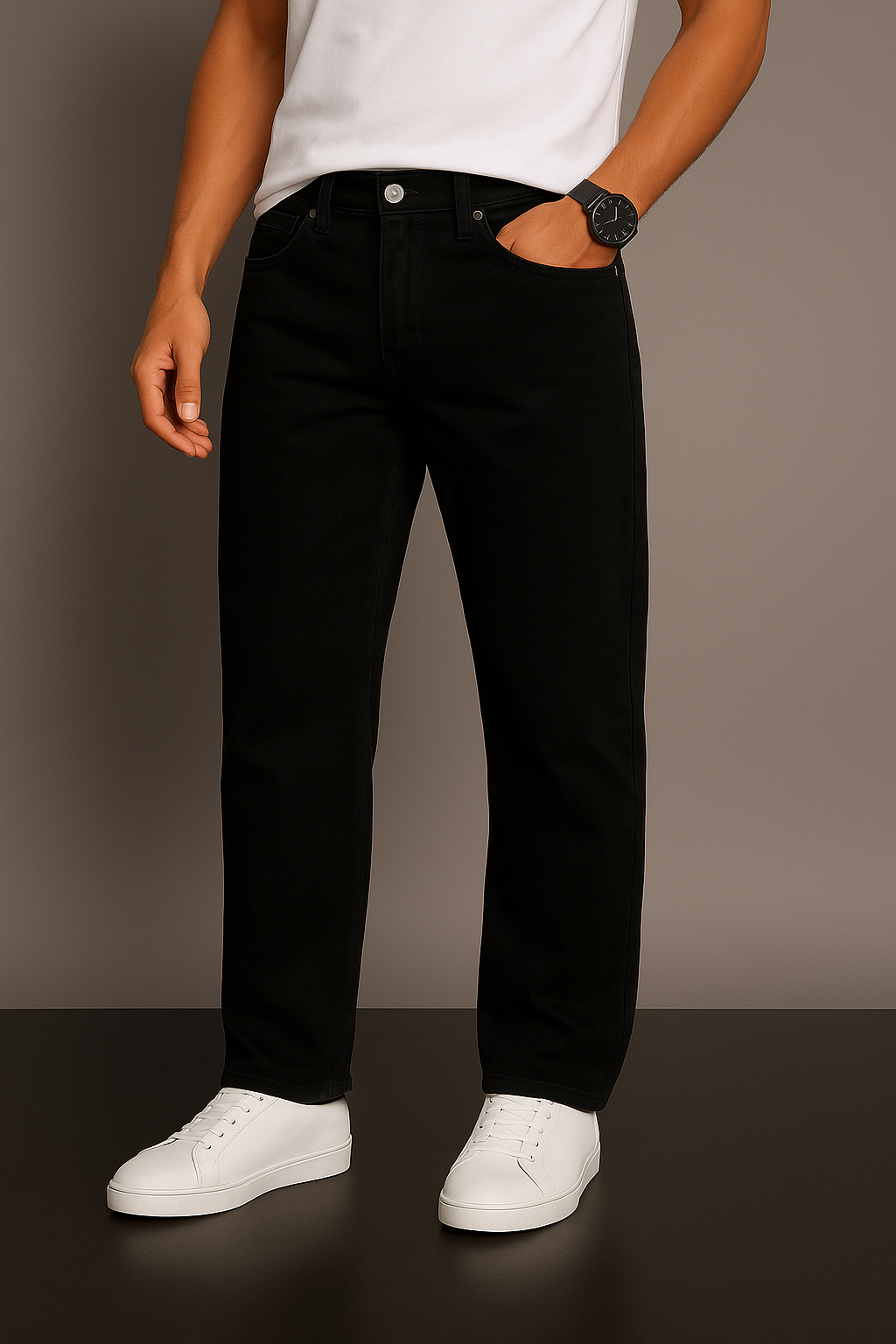 Casual Denim Jeans For Men, Black, Fashion Daily Wear