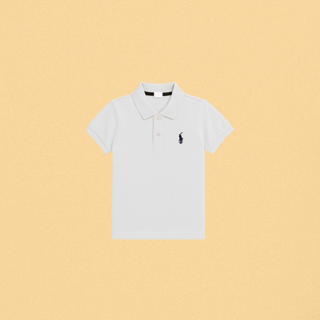 White Polo Short-Sleeve T-Shirt – Classic Fit, | KIDS COLLECTION