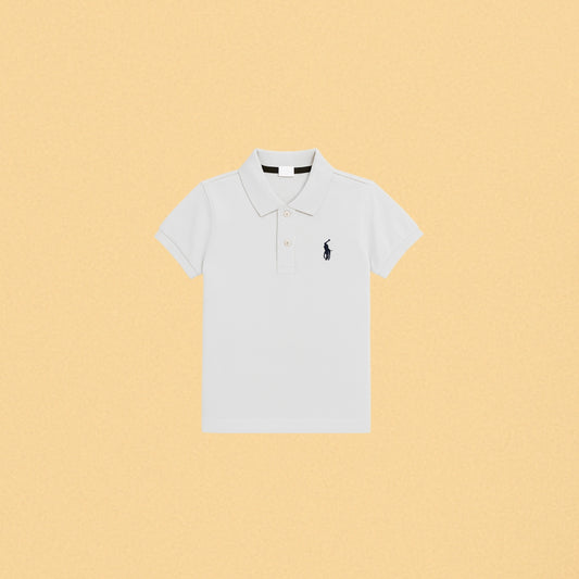 White Polo Short-Sleeve T-Shirt – Classic Fit, | KIDS COLLECTION