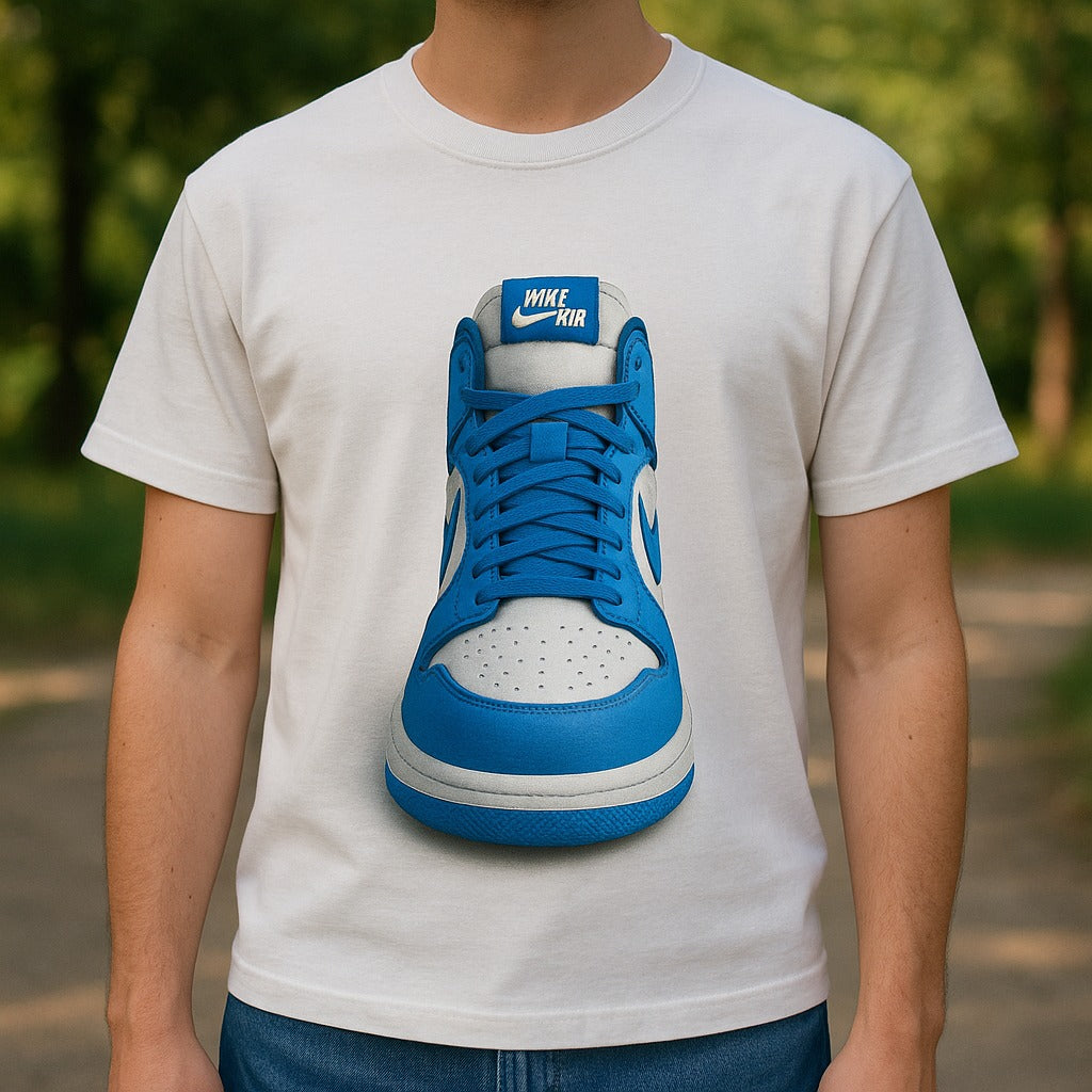 White t-shirt with nike show | Men collection