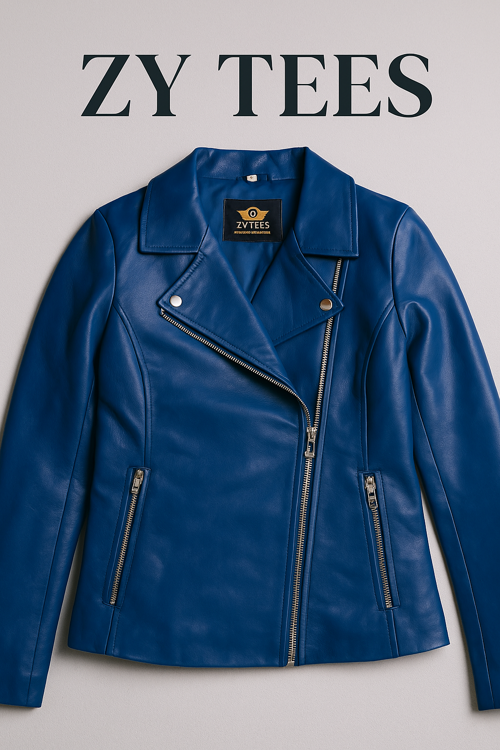 ZY TEES Classic Men's Genuine Leather Jacket – Premium Finish & Timeless Design