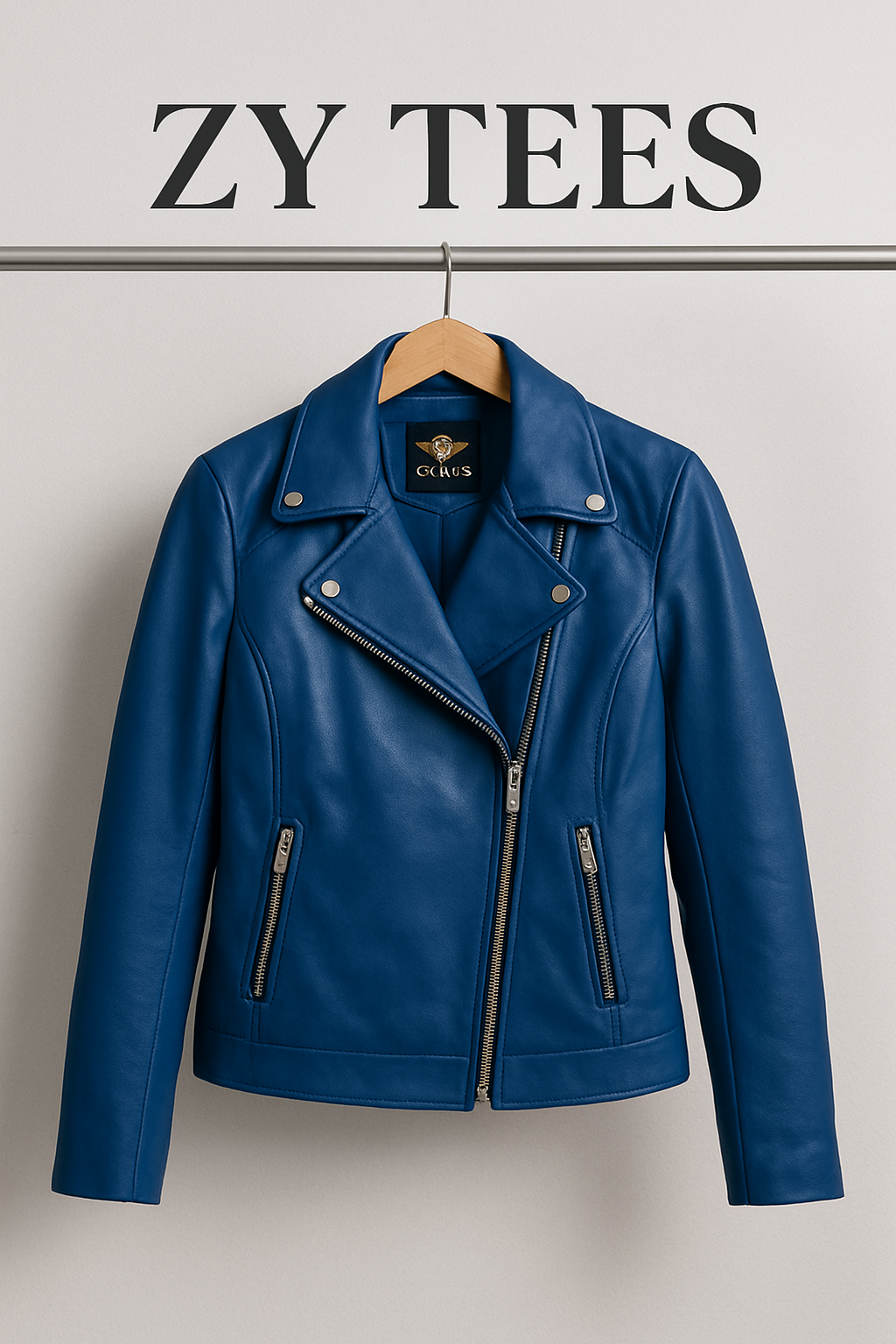 ZY TEES Classic Men's Genuine Leather Jacket – Premium Finish & Timeless Design