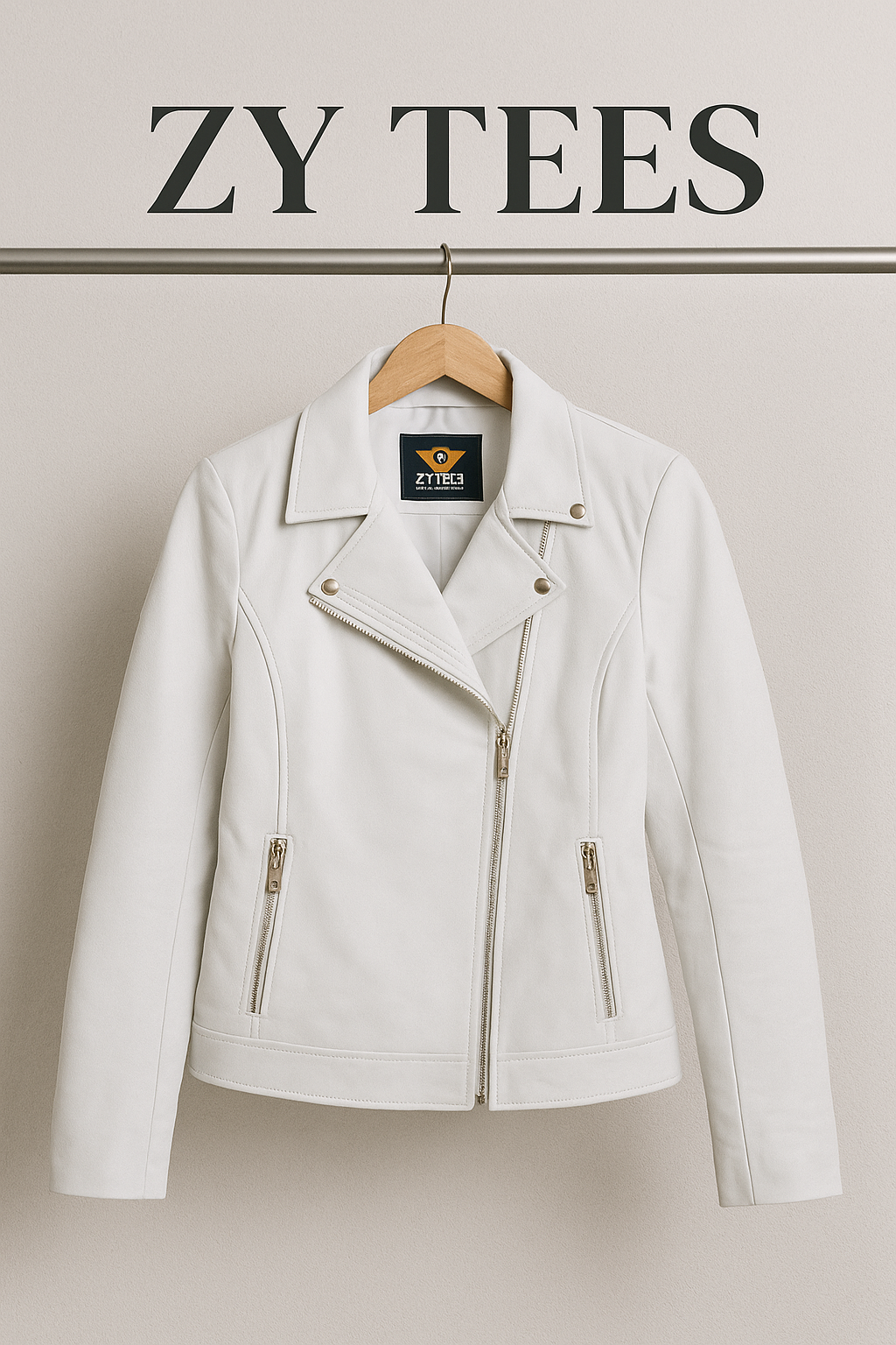 ZY TEES Classic Men's Genuine Leather Jacket – Premium Finish & Timeless Design