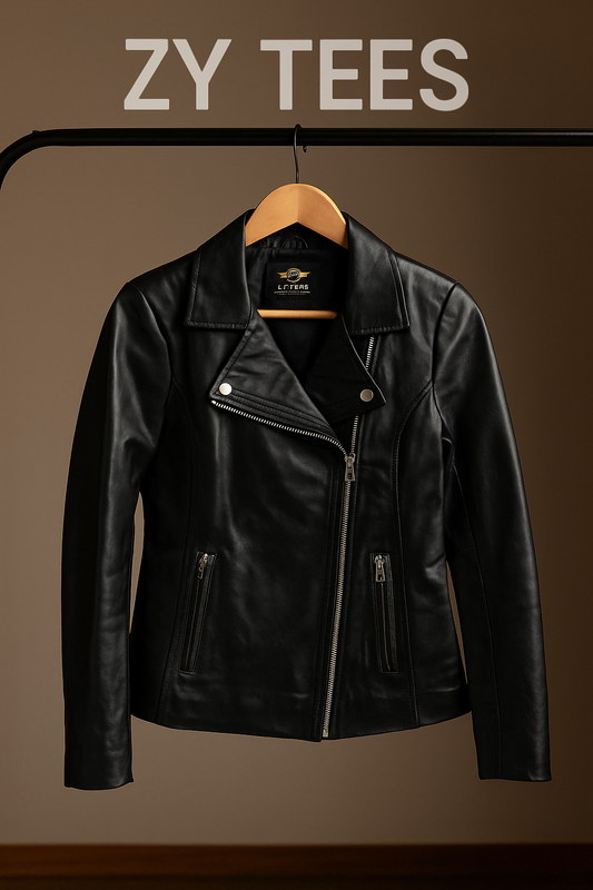 ZY TEES Classic Men's Genuine Leather Jacket – Premium Finish & Timeless Design