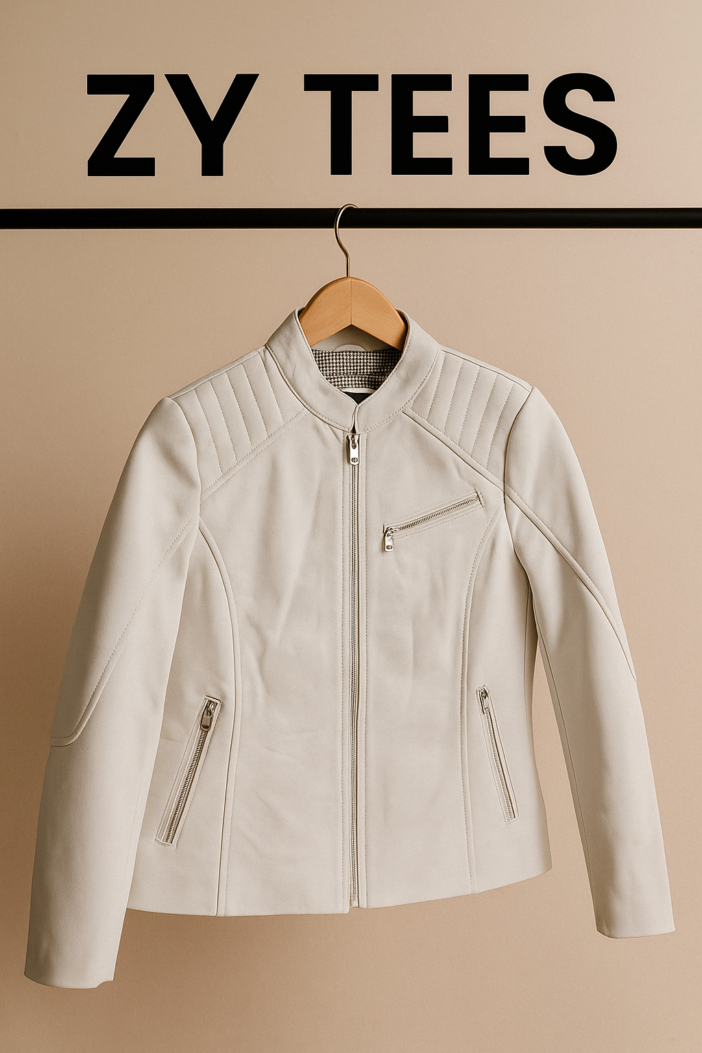 ZY TEES Classic Men's Genuine Leather Jacket – Premium Finish & Timeless Design