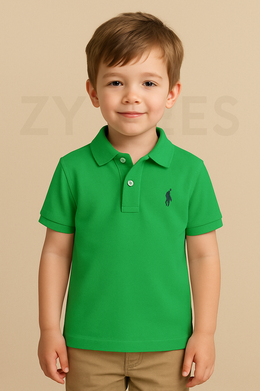 Green Polo Short-Sleeve T-Shirt – Classic Fit, | KIDS COLLECTION