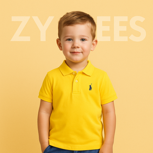 Yellow Polo Short-Sleeve T-Shirt – Classic Fit, | KIDS COLLECTION