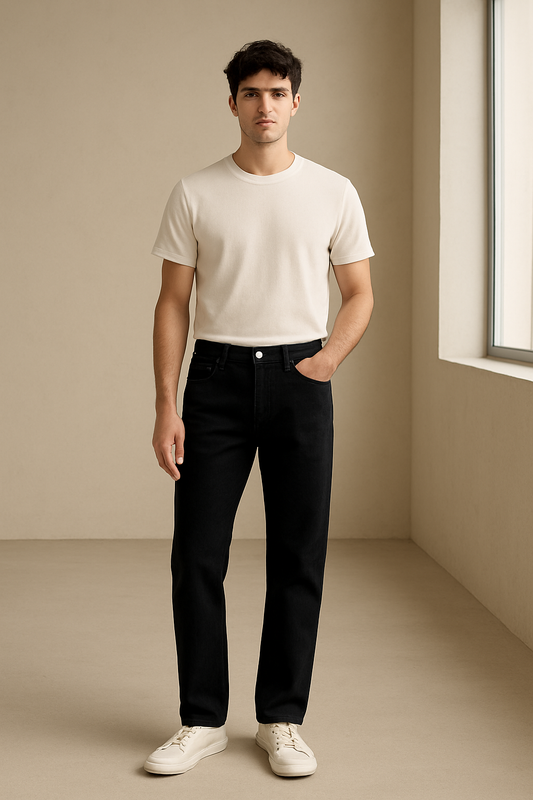 Casual Denim Jeans For Men, Black, Fashion Daily Wear