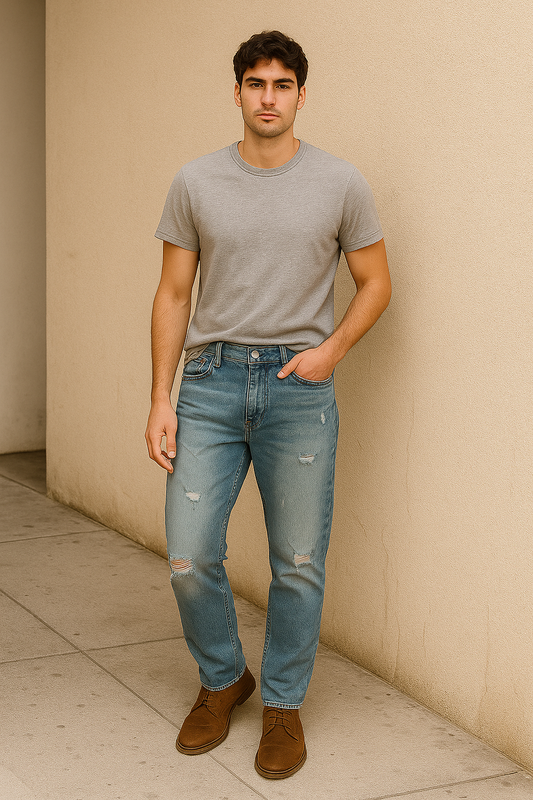 Casual Denim Jeans For Men, Blue, Fashion Daily Wear