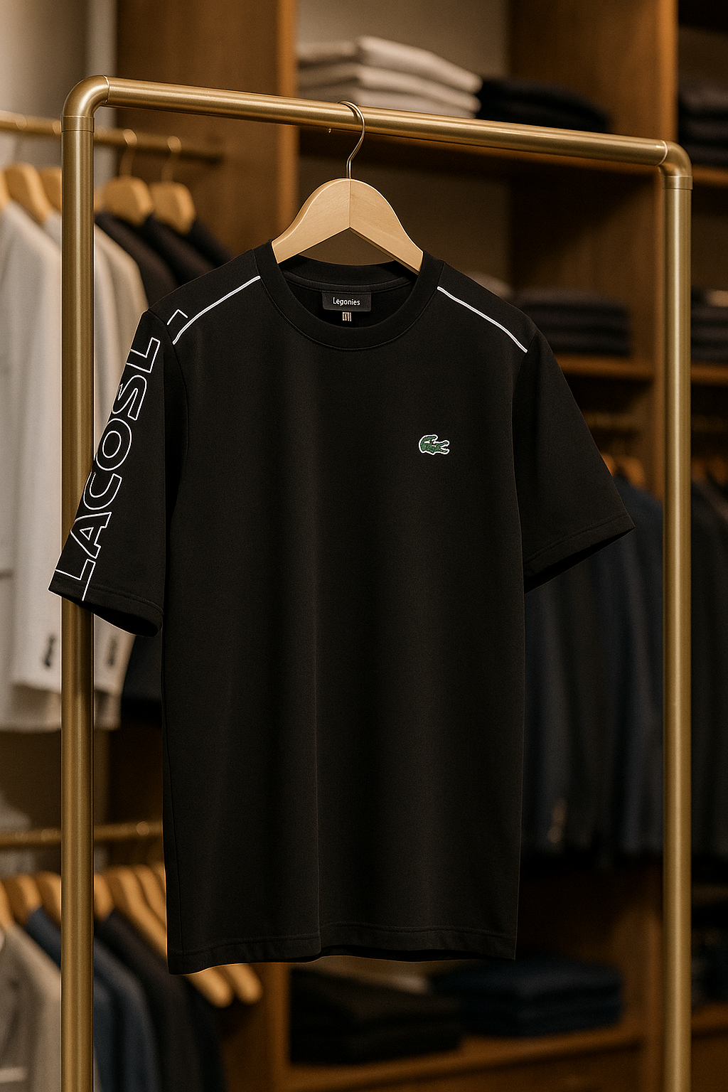 Men’s Black Graphic Logo T-Shirt – Casual Streetwear Style