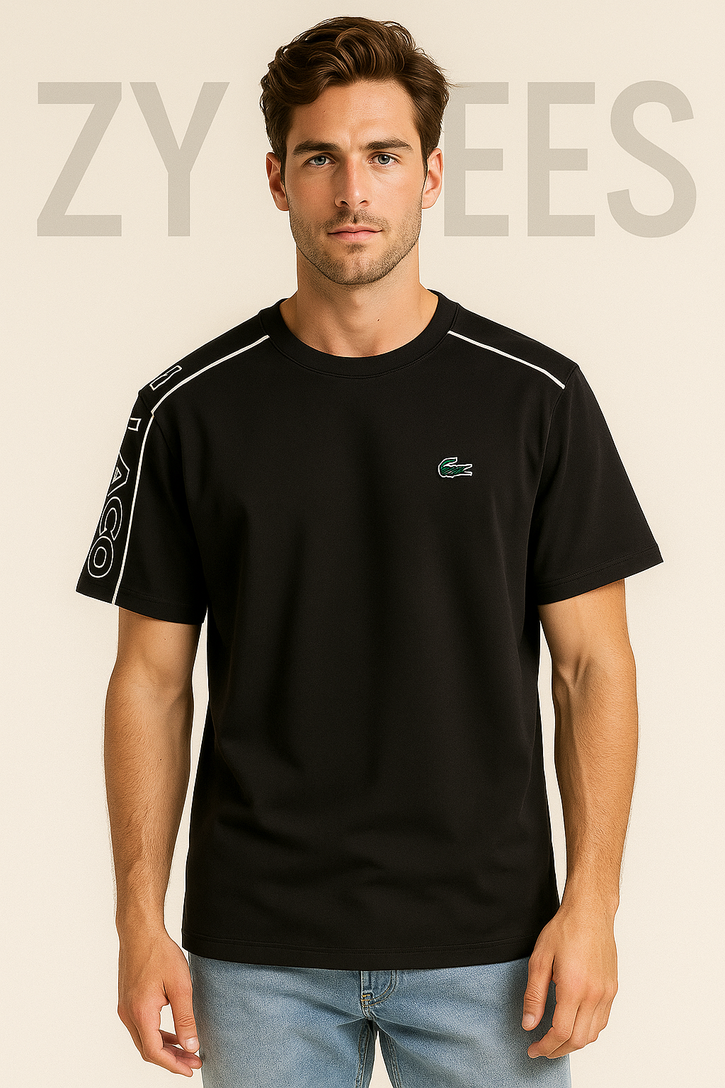 Men’s Black Graphic Logo T-Shirt – Casual Streetwear Style