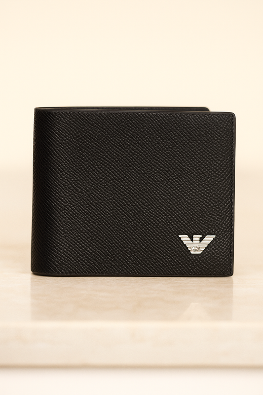 Designer Men’s Wallet – Elegant Canvas & Leather Finish