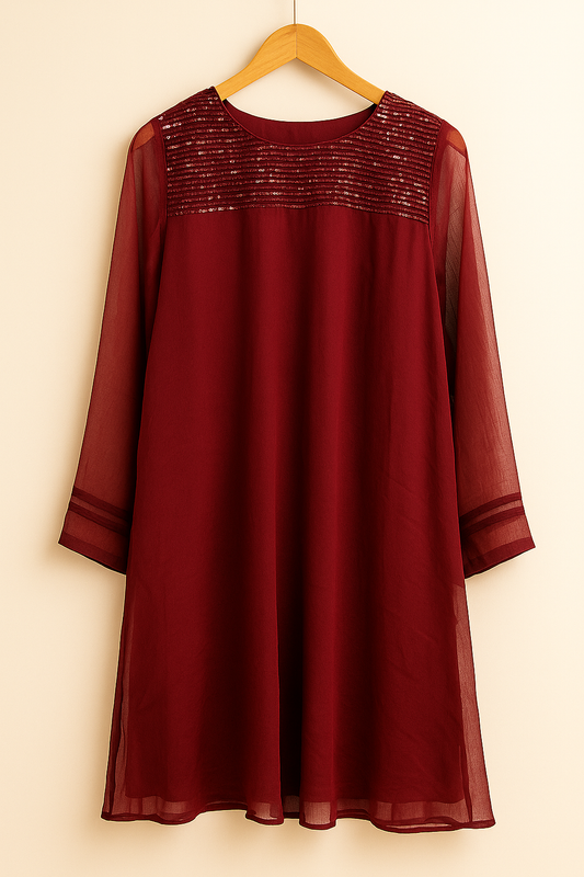 Deep Maroon Solid 2-Piece Suit