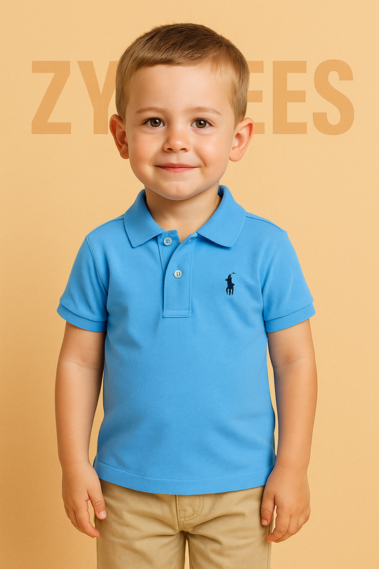 Blue Polo Short-Sleeve T-Shirt – Classic Fit, | KIDS COLLECTION